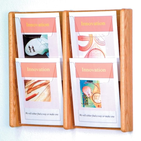 Vertex 2 x 2 in. Stance 4 Pocket Wall Display - Black, Mahogany & Light Oak VE3945476